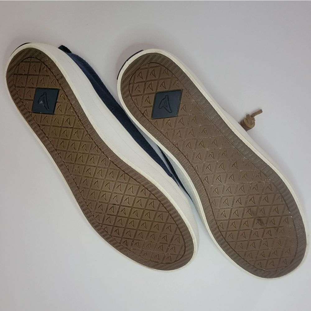 Sperry® Womens Crest Vibe Navy Canvas Ankle Boat Shoes - Picture 11 of 13